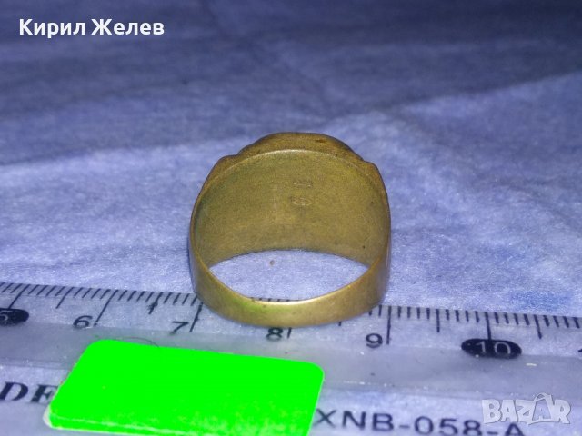 СТАР ФЛОРАЛНО РЪЧНО ОРНАМЕНТИРАН ПРЪСТЕН с ПЕЧАТИ 585 и 14К СПЛАВ БРОНЗ и ЖЕЛЯЗО За КОЛЕКЦИЯ 32602, снимка 9 - Антикварни и старинни предмети - 39714948