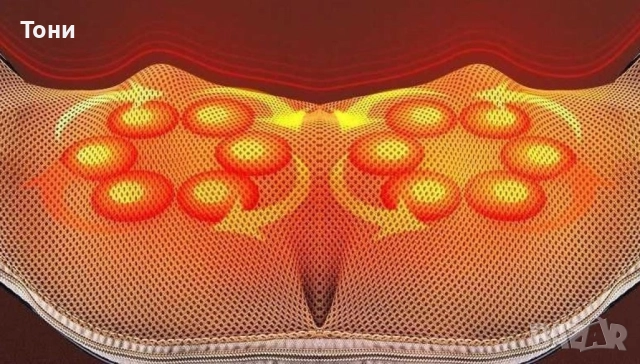 Шиацу 4D масажор за врат, гръб, плешки и рамене с функция затопляне , снимка 4 - Масажори - 51566307