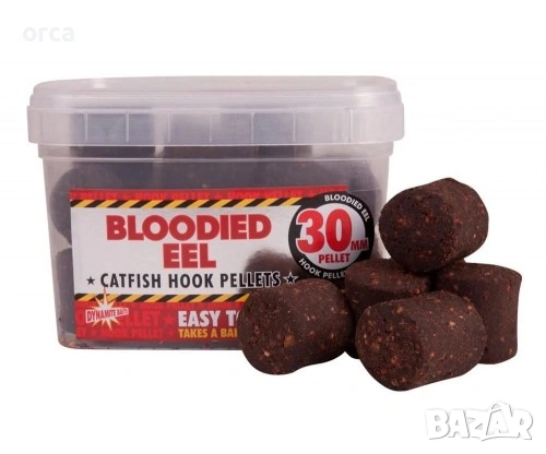 Пелети Dynamite Baits Bloodied Eel Hook Pellets за сом и шаран 22/30мм, снимка 2 - Стръв и захранки - 54118043