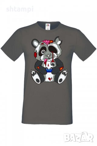 Мъжка тениска Panda Bear Zombi Gamer STAGE Изненада,Повод,Подарък,Празник, снимка 5 - Тениски - 37652880