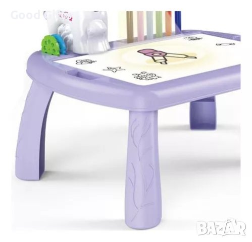 Детска маса с проектор Еднорог + Аксесоари, снимка 4 - Рисуване и оцветяване - 42832562