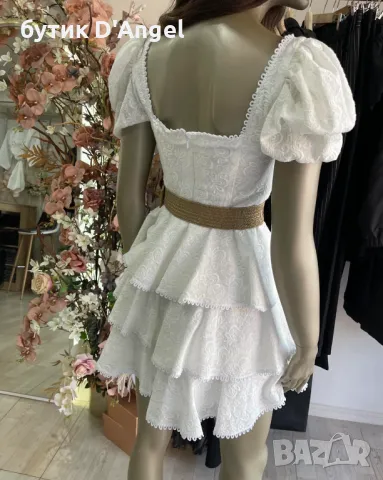 FOTEVA FASHION HOUSE кукленска рокля в бяло, снимка 3 - Рокли - 49958897