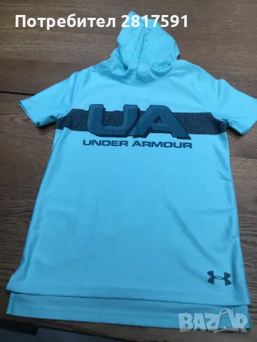 Детска оригинална спортна тениска с качулка Under Armour, размер М