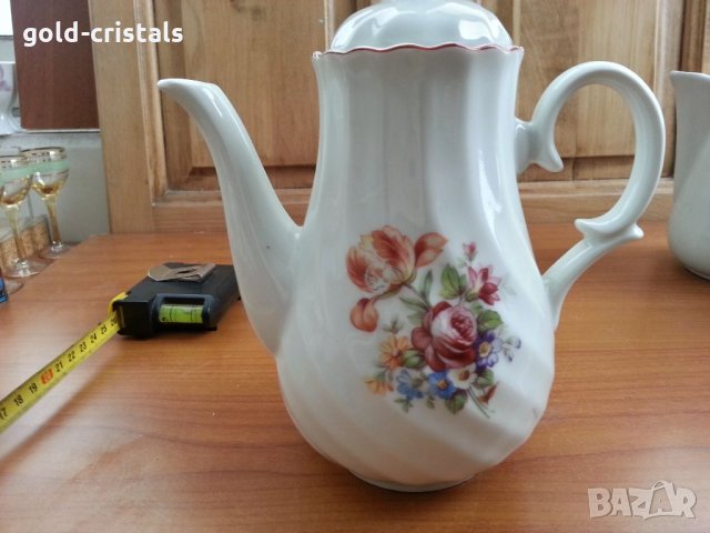 Стар български порцелан чайник кана, снимка 4 - Антикварни и старинни предмети - 34177049
