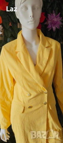 джинсова офис бизнес официална рокля тип сако, снимка 2 - Рокли - 52477903