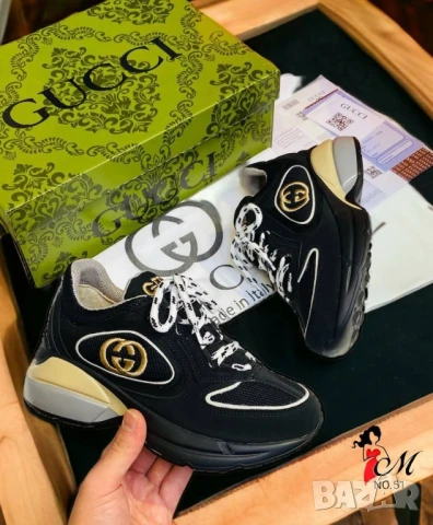 дамски маратонки gucci от естествена кожа 