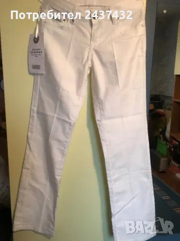 Бял дънков панталон Dolce and Gabbana