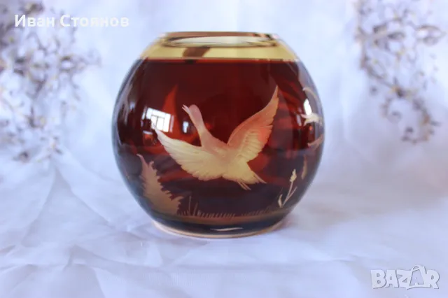 Кръгла ваза Joska, снимка 3 - Вази - 49119970