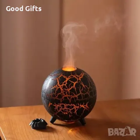 Арома дифузер със светлини Вулкан с пламъчен ефект