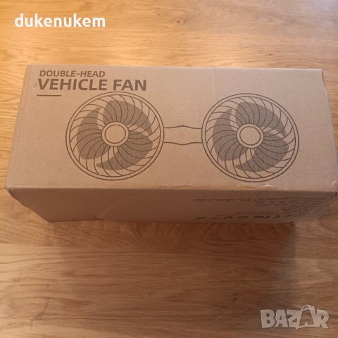 Двоен вентилатор за автомобил 12V/24V – USB & запалка, 360° ротация, 3 скорости, за задната седалка, снимка 14 - Аксесоари и консумативи - 52478186