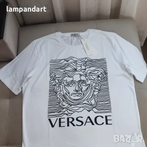 Тениска Versace Мedusa в бяло/черно/сиво, снимка 2 - Тениски - 31333960