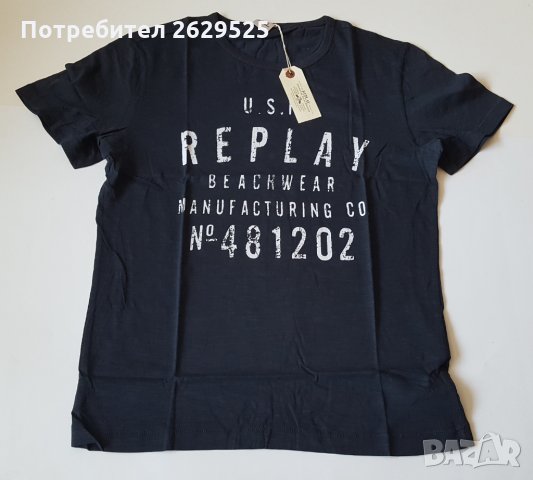 Нови и оригинални тениски Replay размери L и XXL