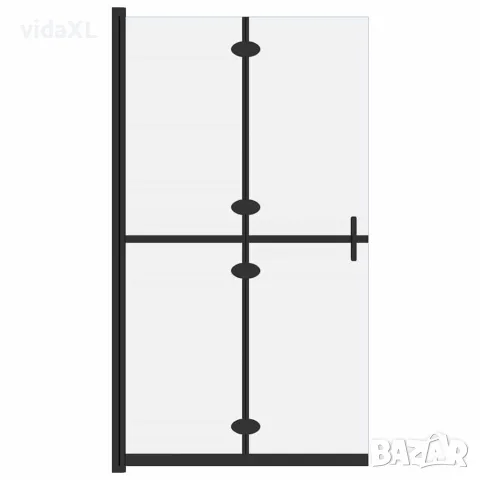 vidaXL Сгъваема стена за душ с матирано ESG стъкло, 80x190 см