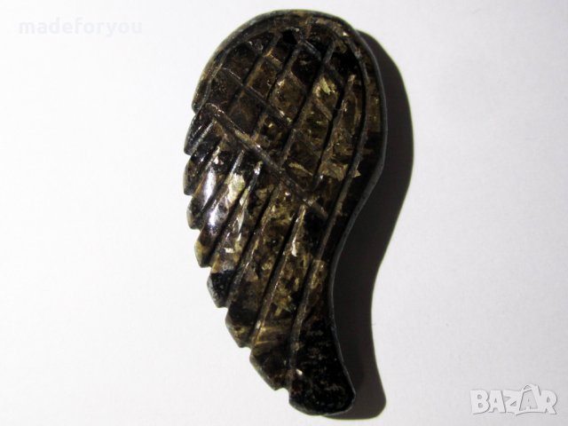 Бронзит Крило крилце медальон естествен  20.25 карата Индия, снимка 3 - Колиета, медальони, синджири - 35448108