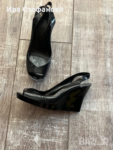Нови луксозни качествени черни Италия  силикон силиконови сандали платформа , снимка 3 - Дамски ежедневни обувки - 39489549