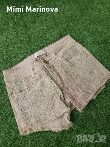 Бежови  панталонки  къси панталонки, снимка 5 - Къси панталони и бермуди - 27256889