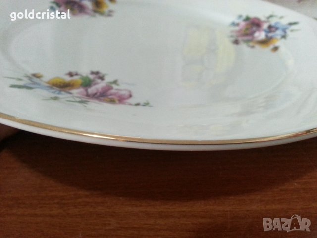 Стар български порцелан плато чиния , снимка 4 - Антикварни и старинни предмети - 42136589