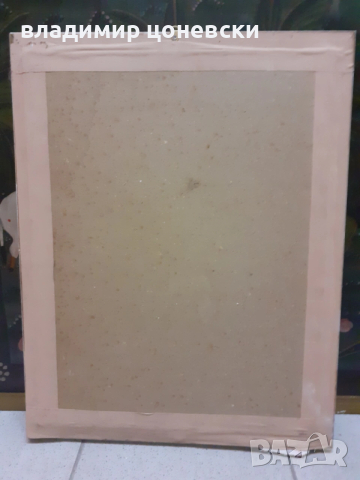 Ставри Калинов живопис,маслени бои върху керамичен релеф,стара картина, снимка 6 - Картини - 54138166