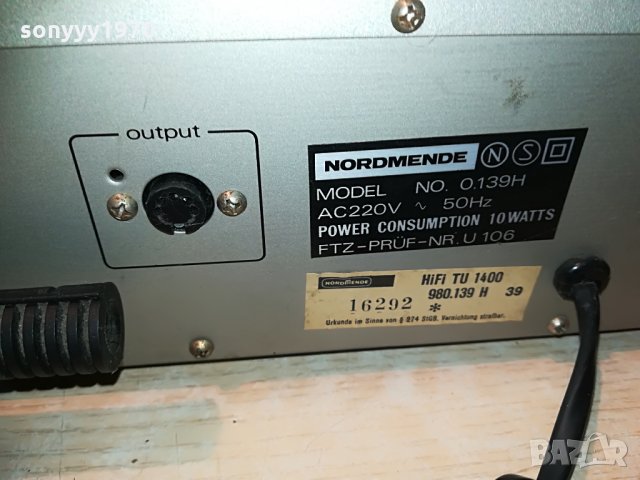 nordmende tu1400 hifi philharmonic-внос switzerland, снимка 16 - Ресийвъри, усилватели, смесителни пултове - 29704251
