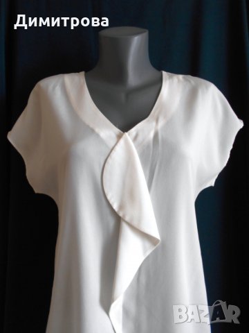 Елегантна бяла блуза, снимка 1 - Ризи - 29523592