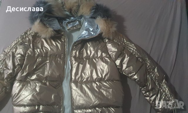 Златно зимно яке, снимка 2 - Якета - 38594332