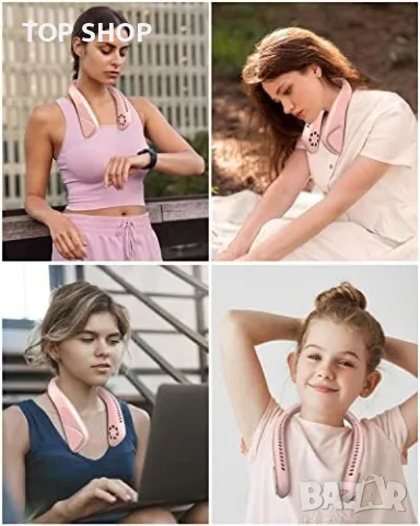 Нов преносим вентилатор за врата 3 скорости за къмпинг, туризъм, спорт, снимка 7 - Спортна екипировка - 49307307