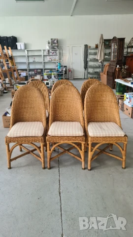 ратанов стол внос от Европа, снимка 3 - Столове - 50700032