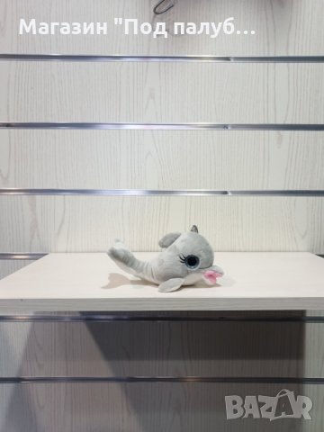 Нов плюшен делфин „I love Bulgaria“ в сиво със звук, снимка 3 - Плюшени играчки - 29699170