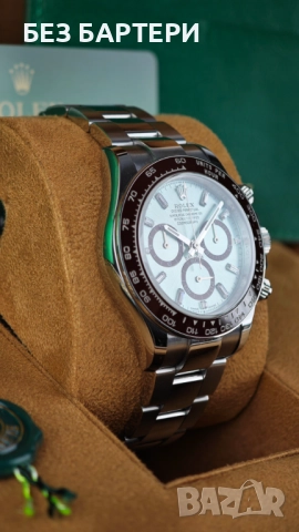 Rolex Daytona 126506 Platinum Ice Blue Diamond Baguette Dial часовник, снимка 4 - Мъжки - 51472012