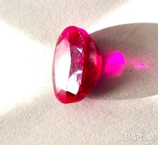 Естествен фасетиран рубин  5.90 k. Сертификат, снимка 6 - Други - 52242676