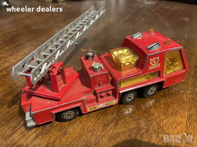 Метална количка 1972 Matchbox Super Kings K- 9 “Fire Tender”, снимка 1 - Колекции - 36411175