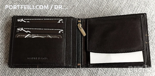Кожен портфейл на Friedrich с RFID защита от козя наппа, снимка 6 - Портфейли, портмонета - 54318505