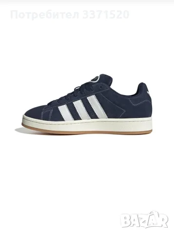 adidas Originals - Велурени маратонки Campus 00s, Ултрамарин синьо, Мръснобял, снимка 3 - Маратонки - 53025153