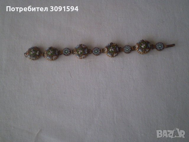 Старинна Гривна Венецианска Мозайка Италия, снимка 3 - Антикварни и старинни предмети - 37404008