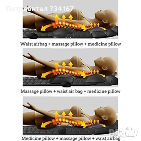 Масажен матрак с вибрационно отопление и масаж на краката – Пълна релаксация у дома, снимка 5 - Матраци - 50948691