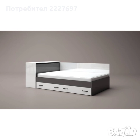 Легло с чекмеджета и ракла Анди за матрак 120/190см, снимка 7 - Спални и легла - 52225125