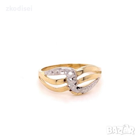 Златен дамски пръстен 2,59гр. размер:58 14кр. проба:585 модел:21874-4