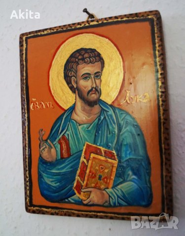 Икона на св евангелист Лука, снимка 3 - Икони - 33982395
