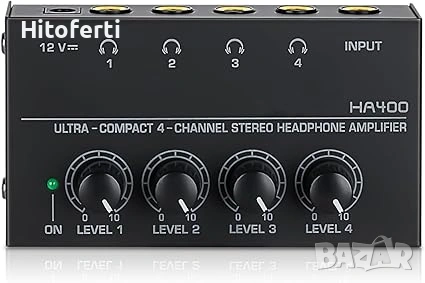 Ултракомпактен 4-канален стерео усилвател за слушалки MICROAMP HA400