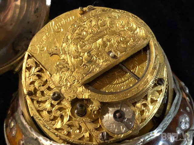 Джобен часовник Daniel Quare от 1667г., снимка 8 - Джобни - 30267611