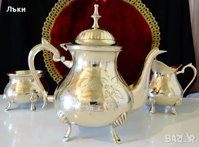 Английска бронзова кана,чайник,барок. , снимка 5 - Антикварни и старинни предмети - 47747307