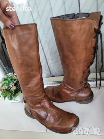 Дамски ботуши естествена кожа 40 номер, снимка 1