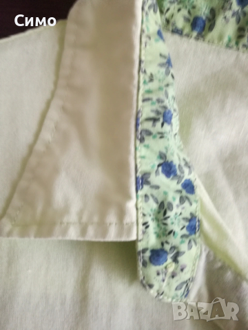 XL - Ленена Мъжка Риза Къс Ръкав, снимка 3 - Ризи - 53202860