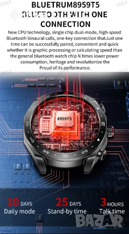  Смарт часовник STELS CB1 с Bluetooth слушалки + подарък каишка, снимка 13 - Смарт часовници - 50082813