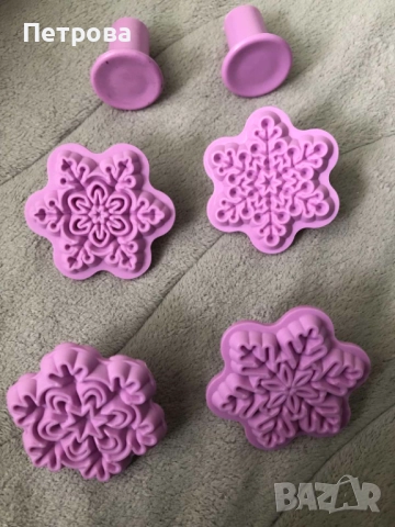 Коледни печати – снежинки, снимка 2 - Форми - 35465707