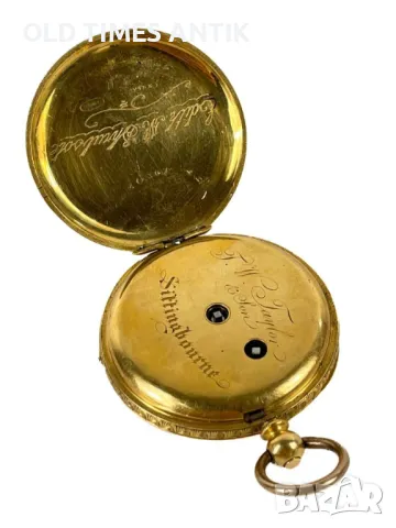 Златен джобен часовник 18 карата !, снимка 9 - Антикварни и старинни предмети - 47356801
