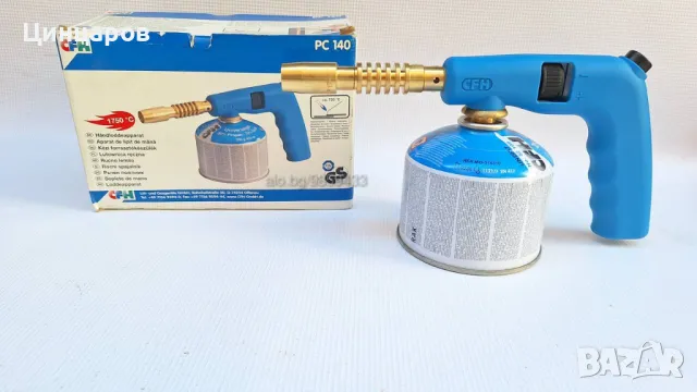CFH PC 140 газова горелка с пиезо запалване, комплект с флакон газ 230гр 