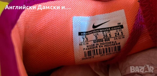 Английски дамски оригинални кецове-NIKE, снимка 3 - Кецове - 44459595