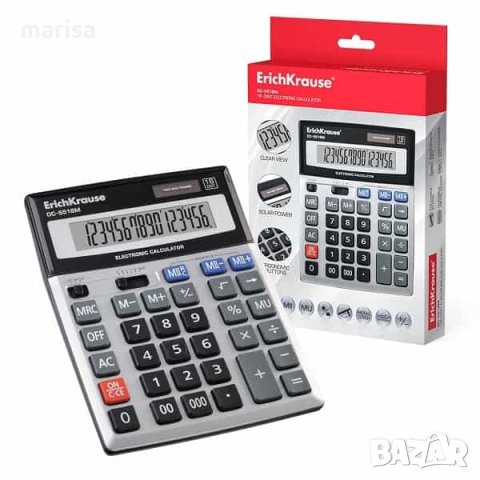 Настолен калкулатор ErichKrause, 16 разряден, DC-5516M    Код: DC-5516M, снимка 1 - Ученически пособия, канцеларски материали - 31047016