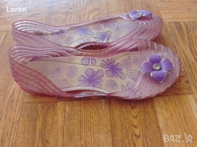 Детски летни силиконови обувчици в лилаво 33/34 номер, снимка 4 - Детски обувки - 44325006